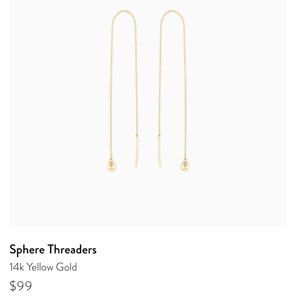 Mejuri 14k Yellow Gold Sphere Threaders